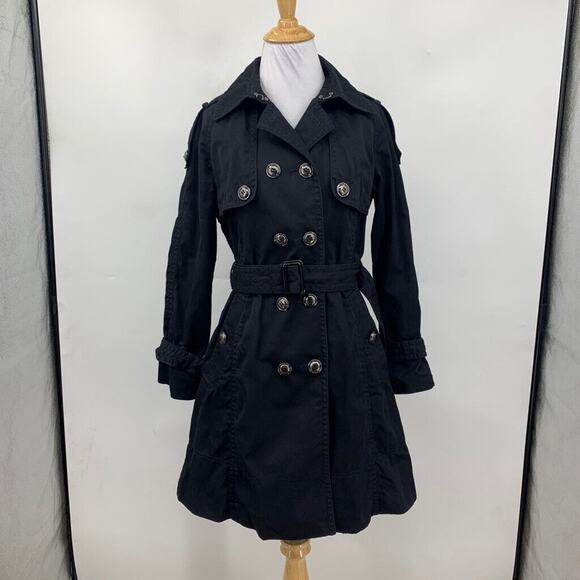 Scofield British Heritage Coat Women S Small Black Plaid Lined Belted Schoolgirl - Picture 2 of 16